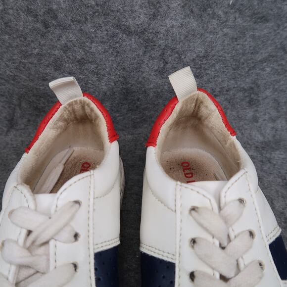 Old Navy Shoes Kids 12 Casual Fashion Sneakers Lace Up Trainers White Red Youth - Picture 3 of 11